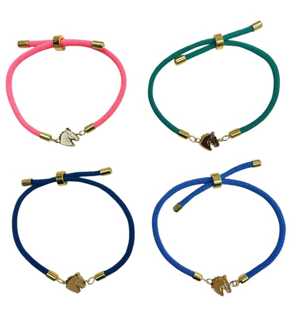 BRACCIALE IN CORDA CON CAVALLINO SMALTATO Gioielli 